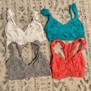 XS aerie lace bralettes